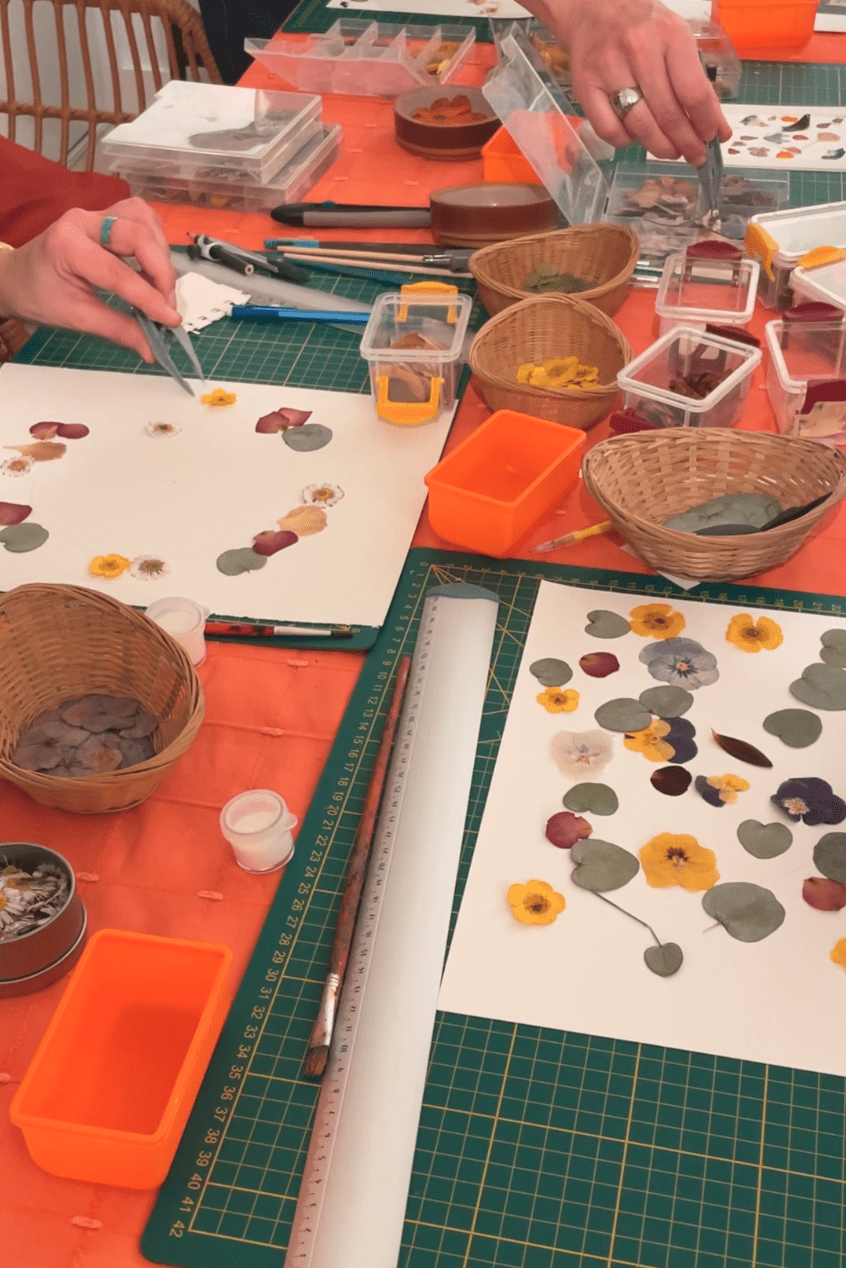 Atelier de creation d'herbier de fleurs pressees à Brive la Gaillarde Correze